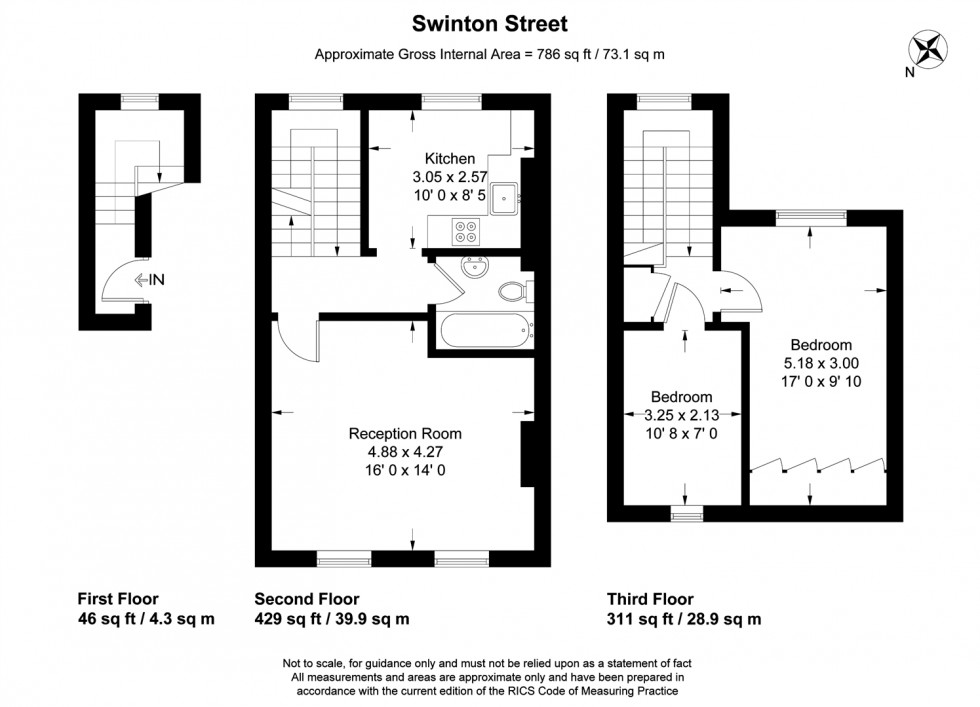 Floorplan for Swinton Street, London